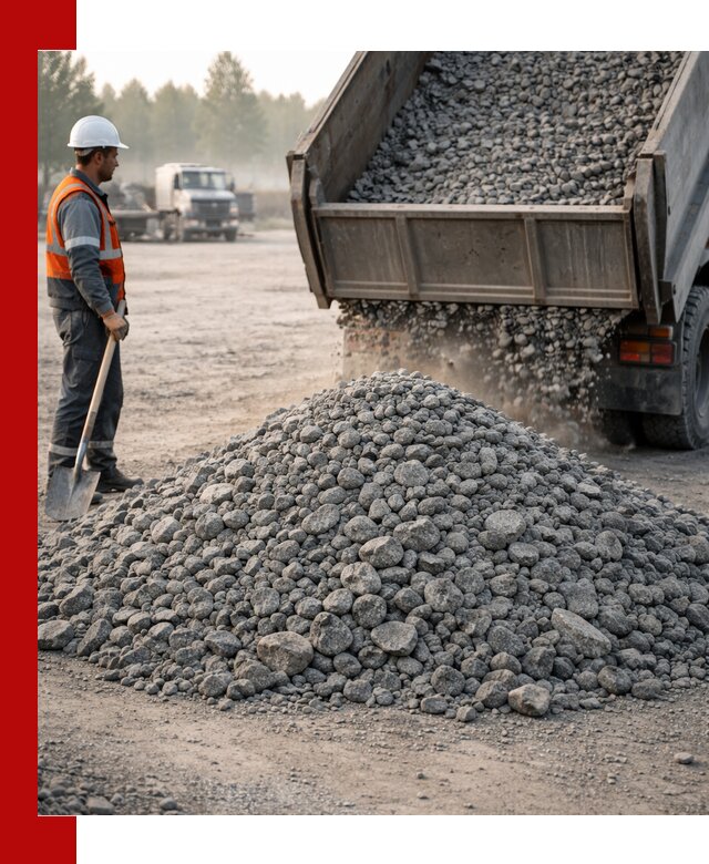 Гранитный щебень фракции 100–201 для строительства в Бугуруслане