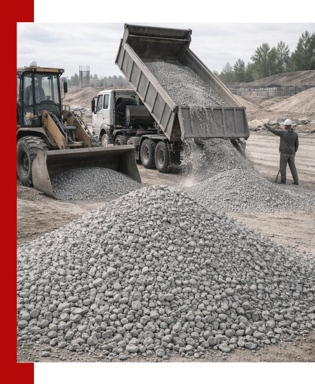 Доставка известнякового щебня фр. 5–20 в Бугуруслане