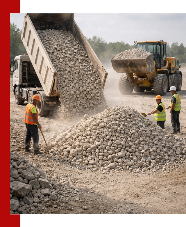 Доставка известнякового щебня фр. 40-70 в Бугуруслане