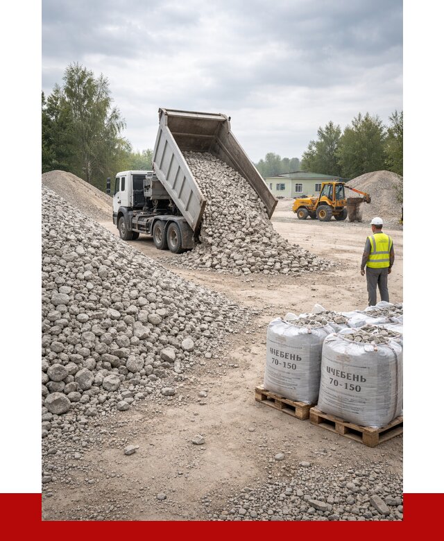 Известняковый щебень фракция 70-150 в Бугуруслане от 1274 р. | ПРОНЕРУДБгр