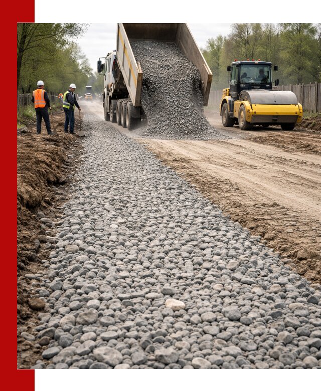 Доставка щебня для отсыпки дорог в Бугуруслане высокого качества