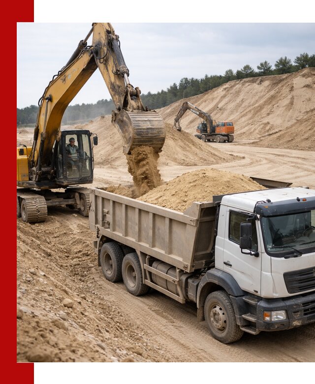 Доставка карьерного песка с самосвалами и разгрузкой в Бугуруслане