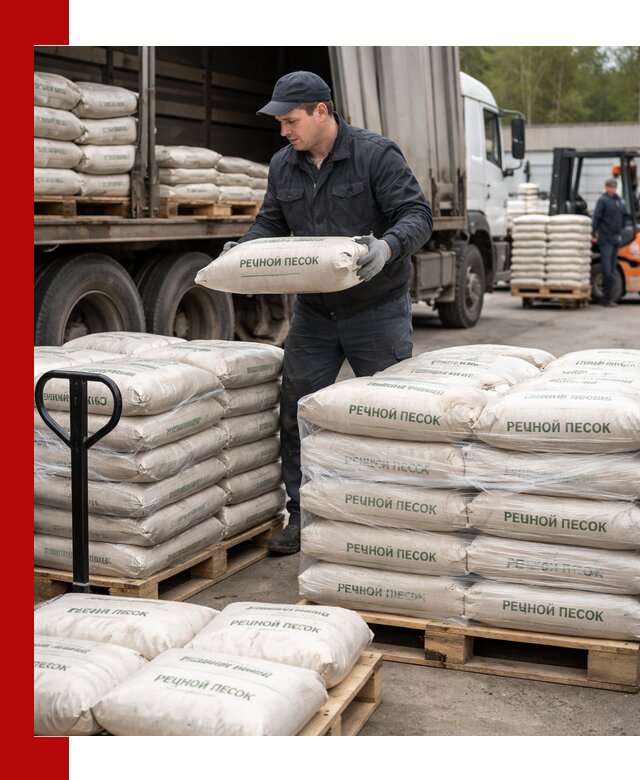 Речной песок в мешках с доставкой в Бугуруслане