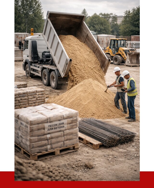 Песок для бетона в Бугуруслане от 2548 р. с доставкой, ПРОНЕРУДБгр