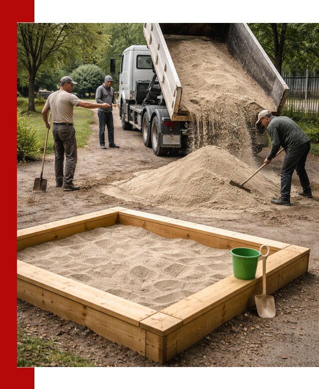 Песок для песочницы с доставкой в Бугуруслане недорого и чистый