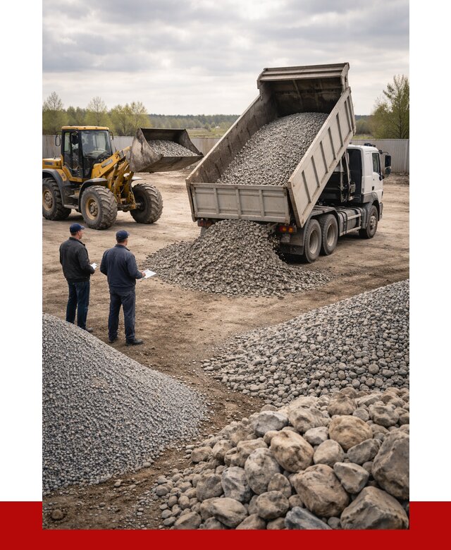 Гравий и камень с доставкой в Бугуруслане от 4280 р. - ПРОНЕРУДБгр