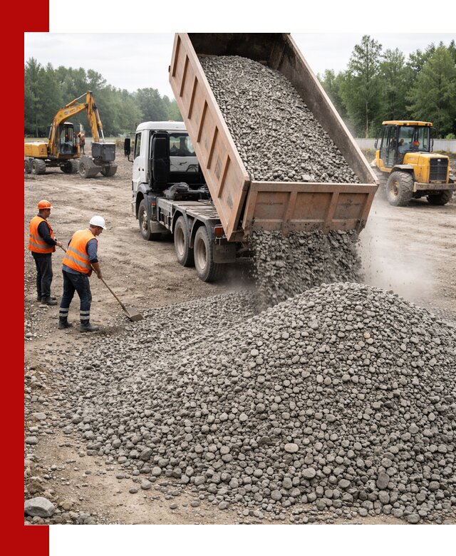 Доставка гравия фракции 40-70 в Бугуруслане оптом и в розницу