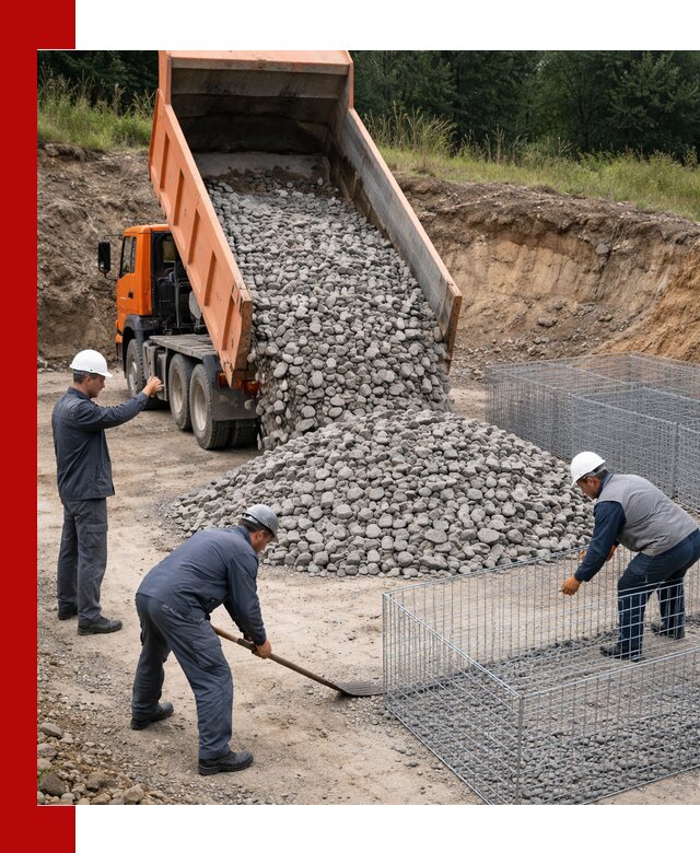 Камень для габионов с доставкой в Бугуруслане быстро и надёжно