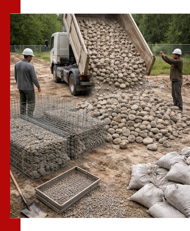 Камень для габионов фракция 70–151 в Бугуруслане