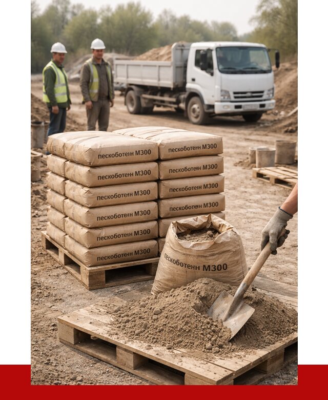 Пескобетон М300 в Бугуруслане с доставкой от 4738 р. за куб | ПРОНЕРУДБгр