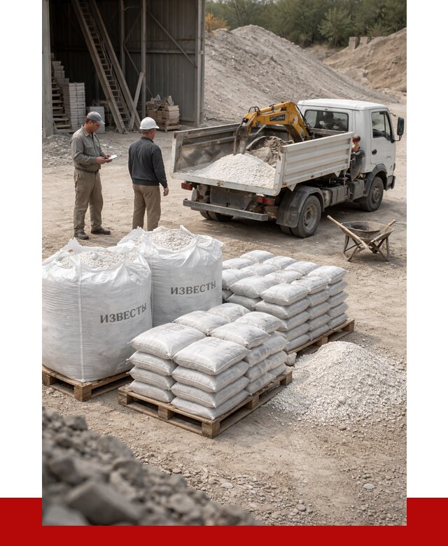 Известь строительная в Бугуруслане с доставкой от 4280 р. | ПРОНЕРУДБгр