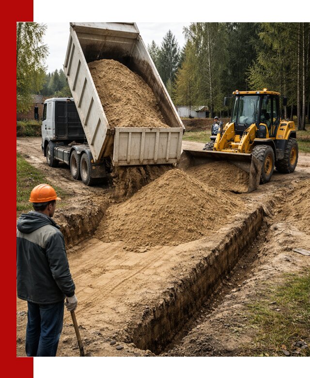 Доставка песчаного грунта в Бугуруслане для строительных работ