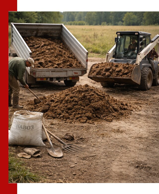 Доставка конского навоза в Бугуруслане с разгрузкой и доставкой на объект