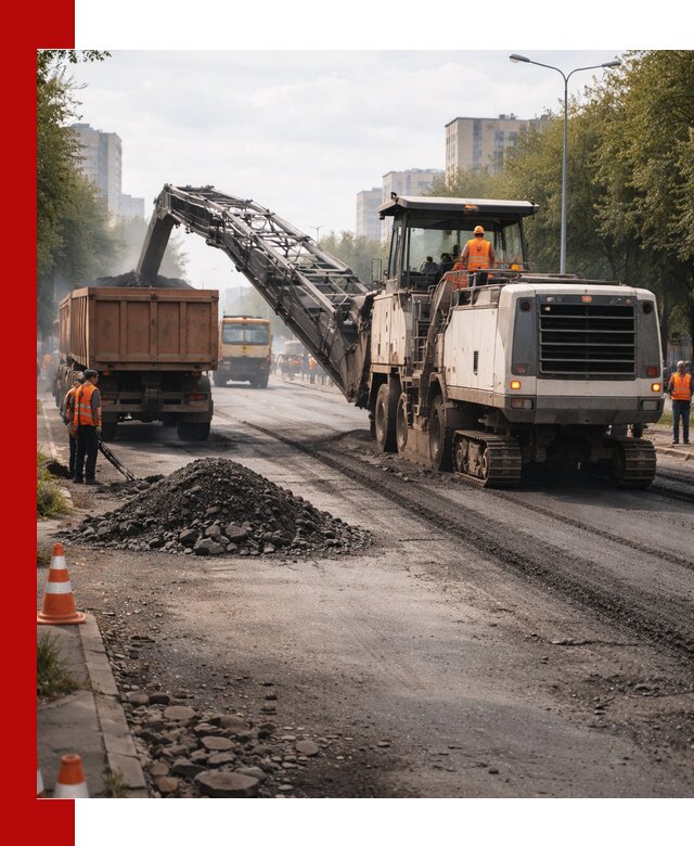 Фрезерованный асфальт в Бугуруслане — удаление и вывоз старого покрытия