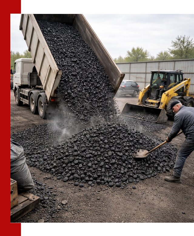 Доставка угля орех в Бугуруслане оптом и в розницу
