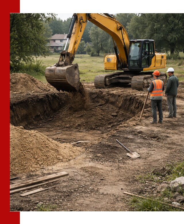 Рытье котлована под фундамент в Бугуруслане (быстро и недорого)